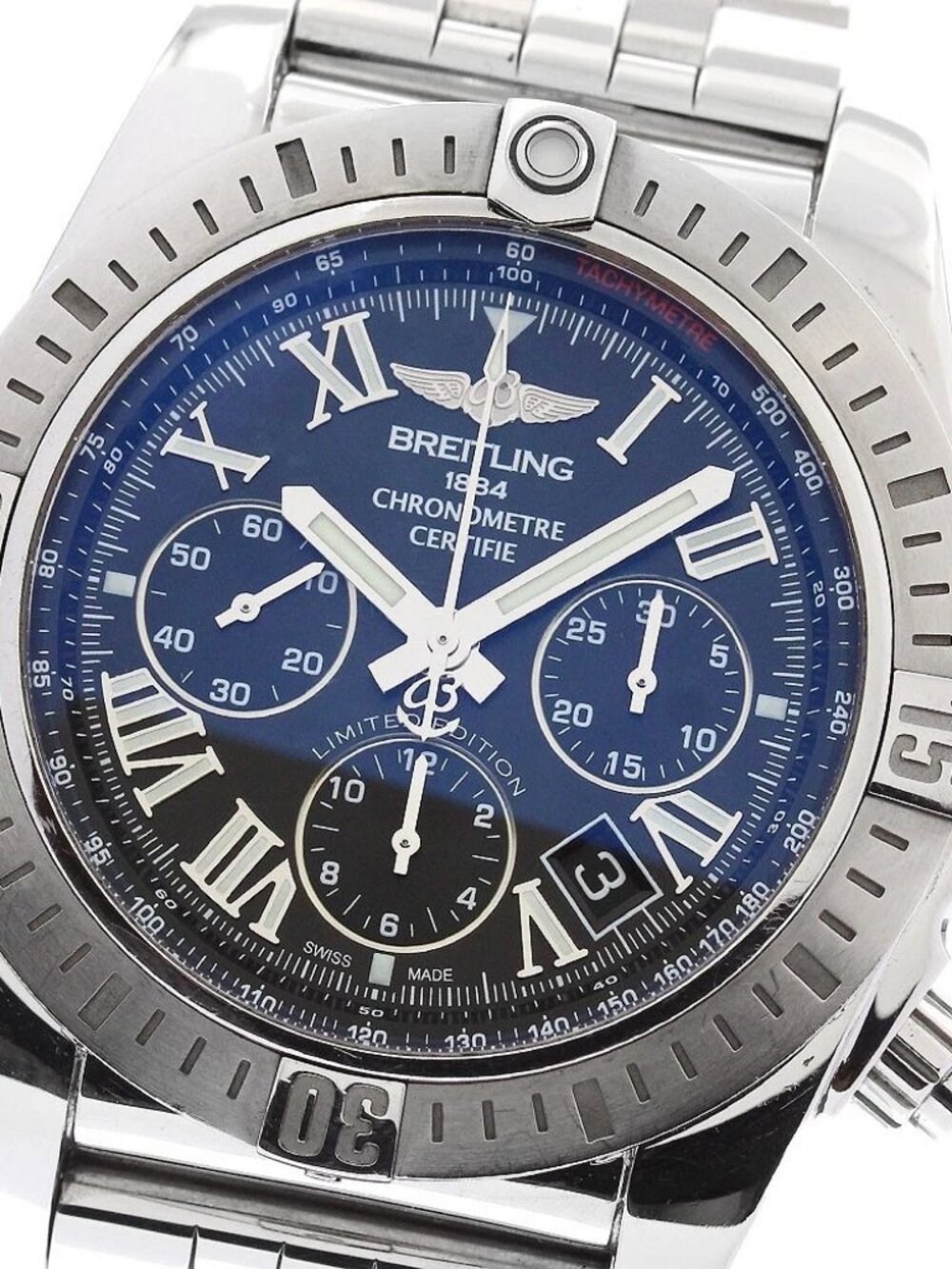 BREITLING Chronomat 44 Special Edition AB0115 black Dial Automatic Men's_957686